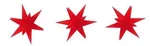 Red Illuminated Christmas Star (3) Decorations Ho/oo Gauge Busch 5416. Fixed Price $59.41.
