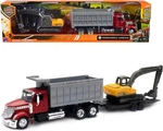 New Ray Toys International Lonestar, Dump Truck W/excavator 1:43 Scale 18" Dieca. Fixed Price $38.95.