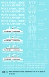 K4 Scale Decals West India Fruit And Steamship 40 Ft Boxcar White. Fixed Price $8.15.