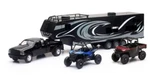 New Ray Die Cast Pick Up Toy Hauler W/ Polaris Side By Vehicles 37046. Fixed Price $77.64.