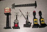 Vintage Lot 6 Pieces Marx Trains Railroad Signals 027 Nice Working Condition. Fixed Price $49.99.