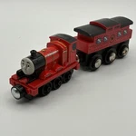 Thomas & Friends Wooden Railway James Engine Tender Train Set Mattel 2013. Fixed Price $19.99.