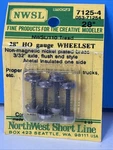 Nwsl 7125-4 28" Ho Gauge Wheelset Non Magnetic Nickel-brass (4PK) Nos New. Fixed Price $18.99.