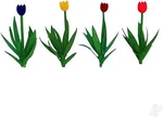 Jtt Tulips (assorted Colors) - Scale Model Railroad Flower #95555. Fixed Price $10.12.