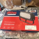 Atlas Extra-wide Led Flood Light Dusk-to-dawn Black Hardwired 120-277V. Fixed Price $325.00.