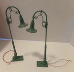 6-24250 Lionel Mainline Gooseneck Lamps Guage Scale Green Die-cast. Fixed Price $35.95.