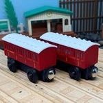 Wooden Railway 2 Branch Line Passenger Coach Dark Red Custom For Thomas Train. Fixed Price $22.79.
