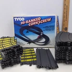 Tyco Hi Banked Corkscrew Car Track Set Parts Box Vintage Race. Fixed Price $87.25.