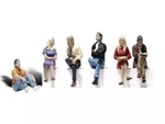 New Woodland People Sitting Train Figures A2759. Fixed Price $27.49.
