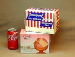 2 Vtg Ice Cream Containers Pennsupreme Lancaster Pa Goods Dairy Rohrerstown Road. Fixed Price $35.00.