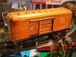 Marx 8 Whl #46010 Orange Box Car Louis Sw Rr Marlines Tinplate Rare Color. Fixed Price $49.00.