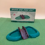 Vintage Plasticville U.s.a. "bridge And Pond Unit # BL-2" W/box, Bachmann. Fixed Price $12.95.