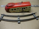 Hafner M-10000 Vintage / Antique Wind Up Train Locomotive Engine, Track. Fixed Price $28.00.