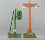 Vintage American Flyer Prewar Gauge Metal Stop On Signal 2210 Street Lamp Lot. Fixed Price $36.97.