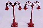 Mth 30-1019 Maroon #54 Street Lamp Set (2) No Box. Fixed Price $39.99.