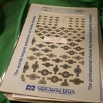 Microscale Decals #48-104 Camouflage Insignias (gray #1), 48TH Aircraft. Fixed Price $10.00.