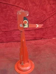 Vintage Marx Gauge Manual Pressed Steel Red Semaphore Arm. Fixed Price $7.50.