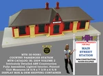 Mth 30-90081 Country Passenger Station / Main Street New Oem Shipper!. Fixed Price $89.00.