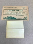 Champ Decals Ho Scale HN-48: Chesapeake & Ohio Road Name Set White. Fixed Price $8.00.