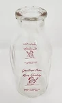 Vintage King Quality Dairy Co St Louis Missouri 1 Qt Milk Bottle 9" Tall Red Ink. Fixed Price $16.99.