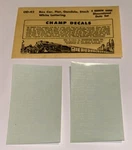 Champ O(N3) Scale Decal-dimensional Data-box Car/stock/flat/gon-wht Lett #OD-42. Fixed Price $7.00.