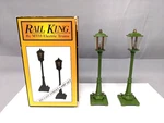 Mth Railking MT-1026 NO.56 Die-cast Green Street Lamp Set Original Box C-10. Fixed Price $23.99.