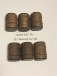 Lionel 362-78 Brown Stained Wood Barrels (set Of 6) For Cars, Ramp & 3562. Fixed Price $6.95.