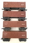 Lot Of 4 Marx Gauge Eight Wheel Santa Fe 13975 Stock Cars. Fixed Price $20.00.