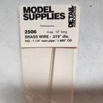 Detail Associates 2506 Scale Round Brass Wire PKG(4) -- .019". Fixed Price $8.99.