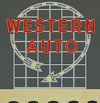 Miller Engineering Ho & Scale Western Auto Billboard 4.1" X 2481. Fixed Price $26.36.