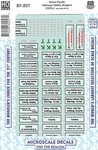 Ho Microscale 87-257 Union Pacific Up Caboose Safety Slogans Decal Set. Fixed Price $8.25.