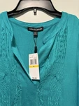 Cable & Gauge Nwt Sz M Green Sleeveless Pleated Front Top. Fixed Price $29.00.