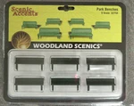 Scale Park Benches Woodland Scenics Train Items # 2758. Fixed Price $22.99.
