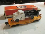 Postwar Lionel 6151 Flatcar W/ Original Range Patrol Truck & Box! Great Shape!. Fixed Price $85.00.