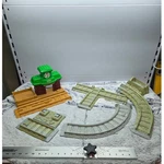 Fisher Price Thomas And Friends Wooden Railway Station Track Pieces Lot. Fixed Price $14.57.