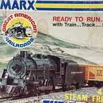 Marx Ready To Run 4 Unit Steam Freight Train Set 2905 The Reliable Scale Gauge. Fixed Price $84.99.