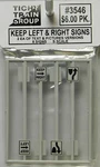 New Tichy 3546 Keep Left/right Signs 8 Pcs. Fixed Price $5.52.