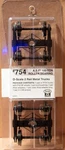 Kadee #754 2 Rail A.s.f 100-TON Roller Bearing Metal Trucks With 36" Smooth Back. Fixed Price $35.99.