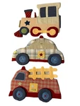 Kids Line Aboard Wall Hangings Train Car Fire Engine Baby Crib. Fixed Price $13.89.