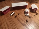 Plasticville 1617-100 Farm Buildings & Animals Ho Scale Complete With Box. Fixed Price $50.00.