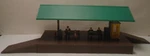 Model Power #6358 Scale Station Platform Built Up With 4 Figures New In Box. Fixed Price $29.99.
