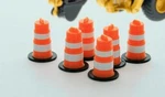 Ho 1/87 3D To Scale Orange Highway Traffic Road Barrels ( Six Per Pack). Fixed Price $6.49.