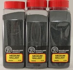 Woodland Scenics - Medium Ballast Cinders B1383 Three (3) Items Nib. Fixed Price $32.99.