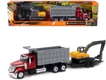 New Ray Toys International Lonestar, Dump Truck W/excavator 1:43 Scale 18". Fixed Price $32.29.