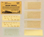 Champ Scale Decal-rutland Steam Locomotive Dulux Gold/yellow Lett #E-47. Fixed Price $9.50.