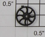 Lionel 6907-85 Black Plastic Brake Wheel (12). Fixed Price $21.00.