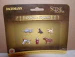 Bachmann Scene Scapes 33158 Dogs W Fire Hydrant Figure Pack O-27 Sealed. Fixed Price $14.99.
