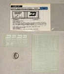 Walthers Scale Decal-burlington Northern/bn Comb Frt Set-white Let #938-219-01. Fixed Price $5.50.