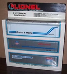 New Box Lionel 3 Pack Of Intermodal Containers #6-12784 /O-27 Scale. Fixed Price $22.99.