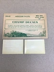 Champ Decals Ho Scale HN-62: Missouri Pacific Mopac Road Name Set White. Fixed Price $9.99.